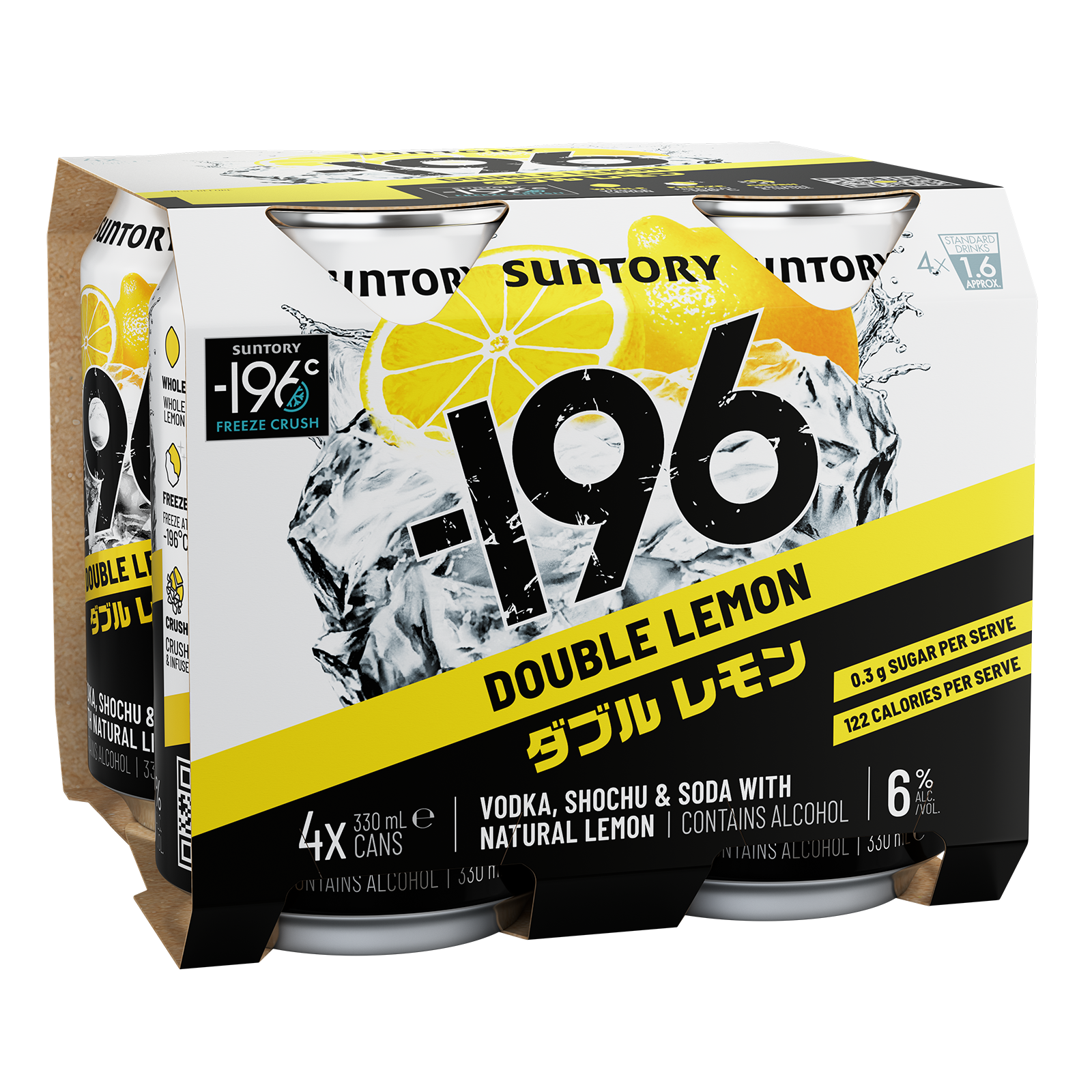 Shop -196 Double Lemon 6% 4 Pack Cans 330ml at Liquorland
