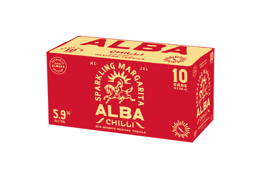 Shop Alba Sparkling Chilli Margarita 5.9% 10 Pack Cans 250ml at Liquorland