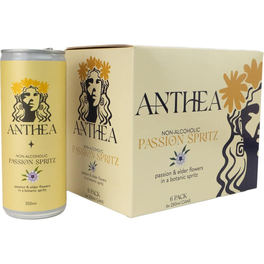 Shop Anthea Non Alcoholic Passion Spritz 6 Pack Cans 250ml at
