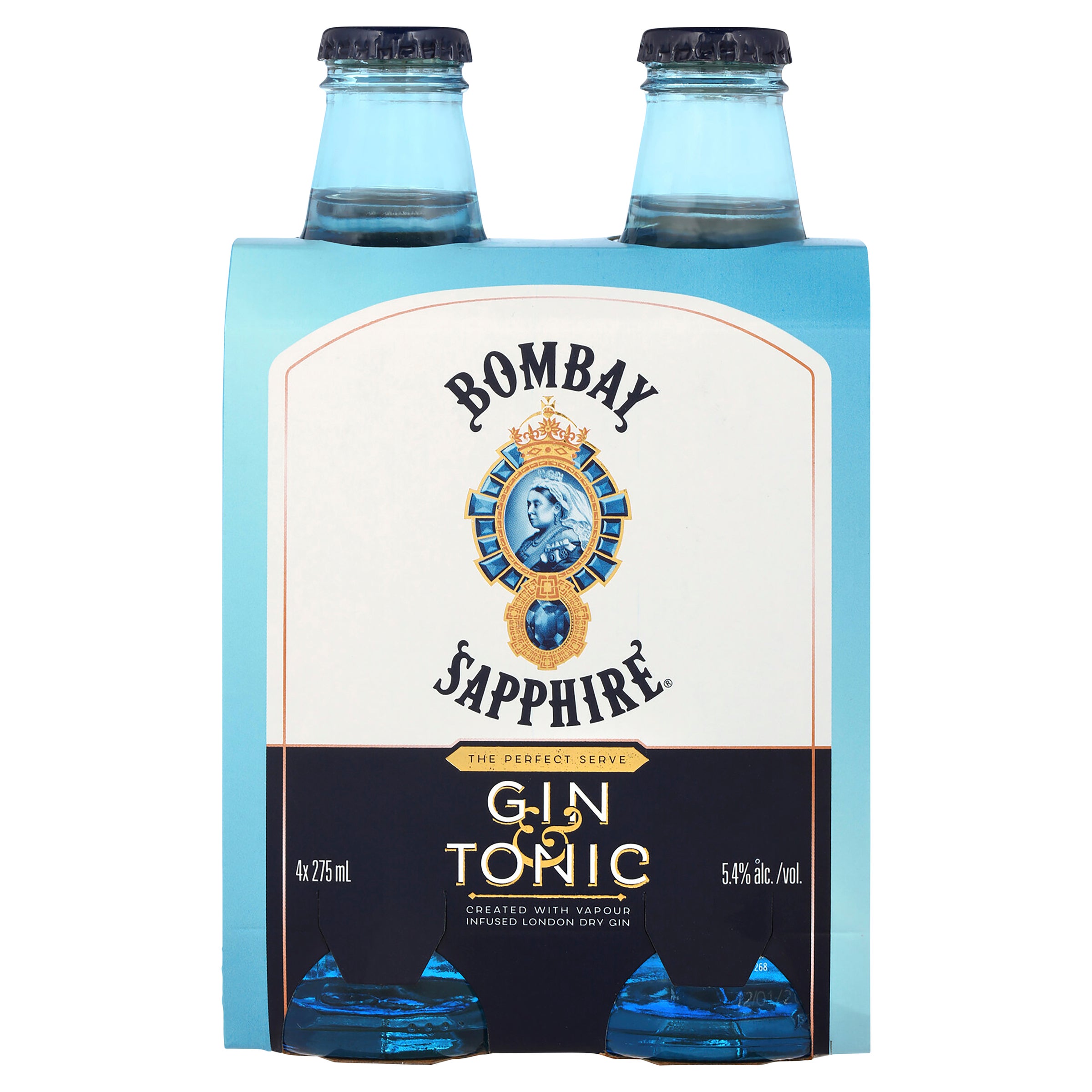 Shop Bombay Sapphire G&t 5.4% 4 Pack Bottles 275ml at Liquorland