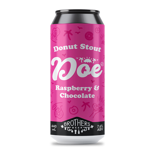 Shop Brothers Beer Doe Donuts Raspberry & Chocolate Stout 7.6% Can ...