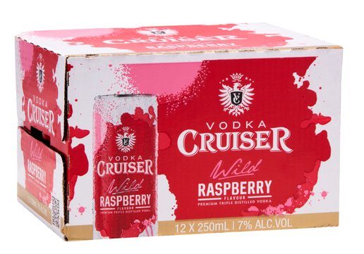 Cruiser Blue Raspberry Shop Cruiser Raspberry 7% 12 Pack Cans 250ml at Liquorland