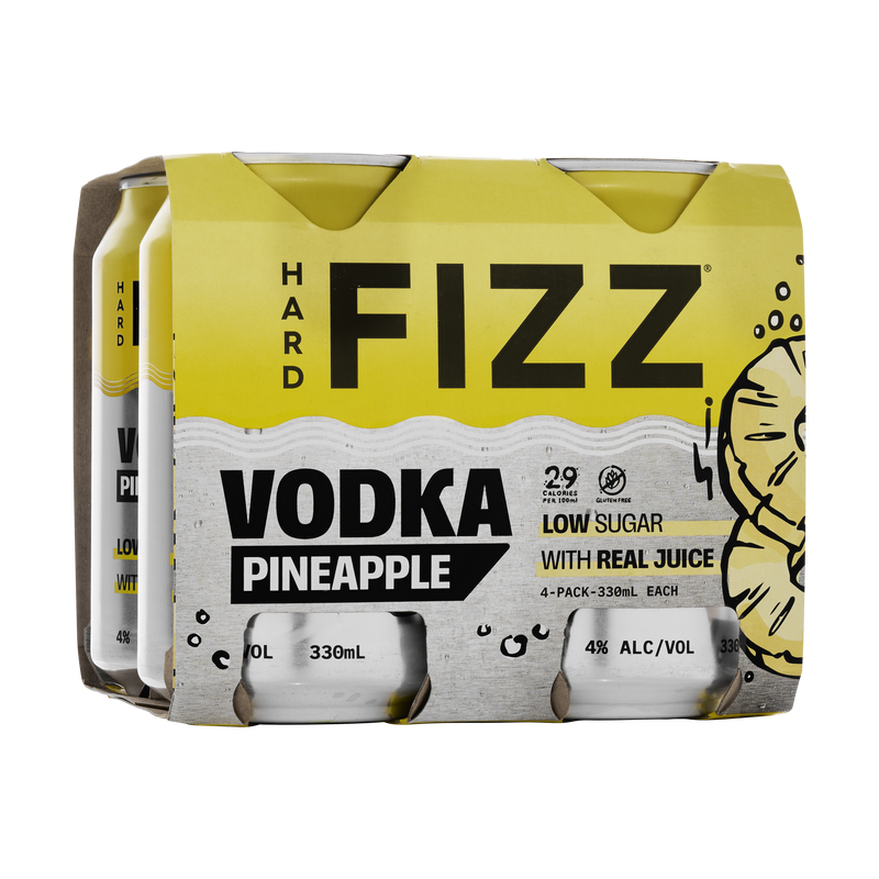 Shop Hard Fizz Vodka Lemonade 4% 4 Pack Cans 330ml at Liquorland