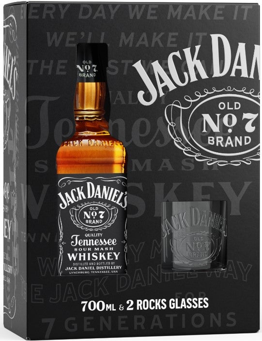 Shop Jack Daniel's 700ml & 2 Glasses Gift Pack at Liquorland