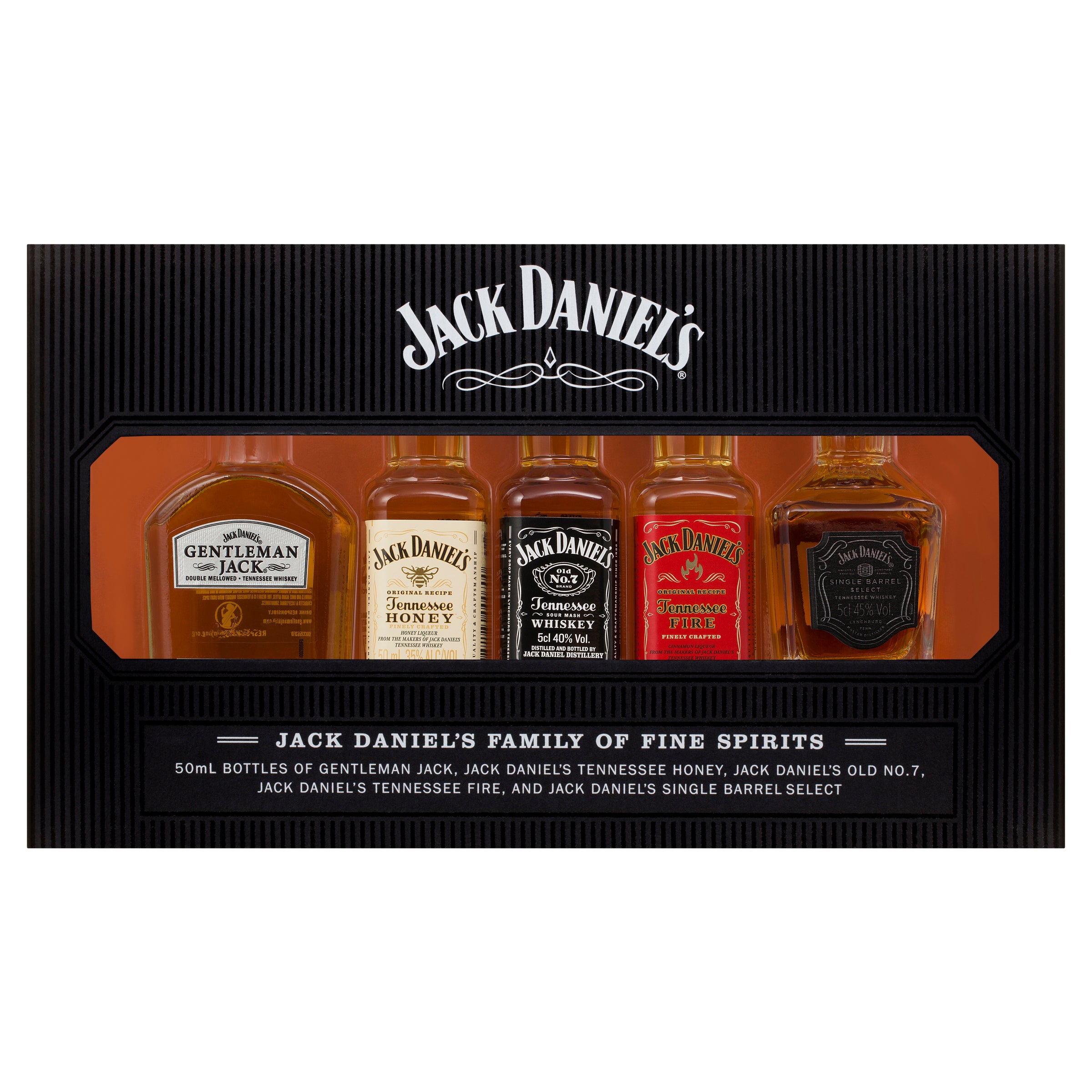Shop Jack Daniels Family Of Fine Spirits Gift Pack 5x50ml at