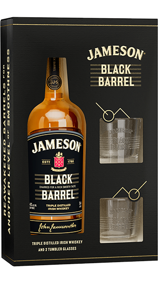 Shop Jameson Black Barrel Two Glass Pack 700ml at Liquorland