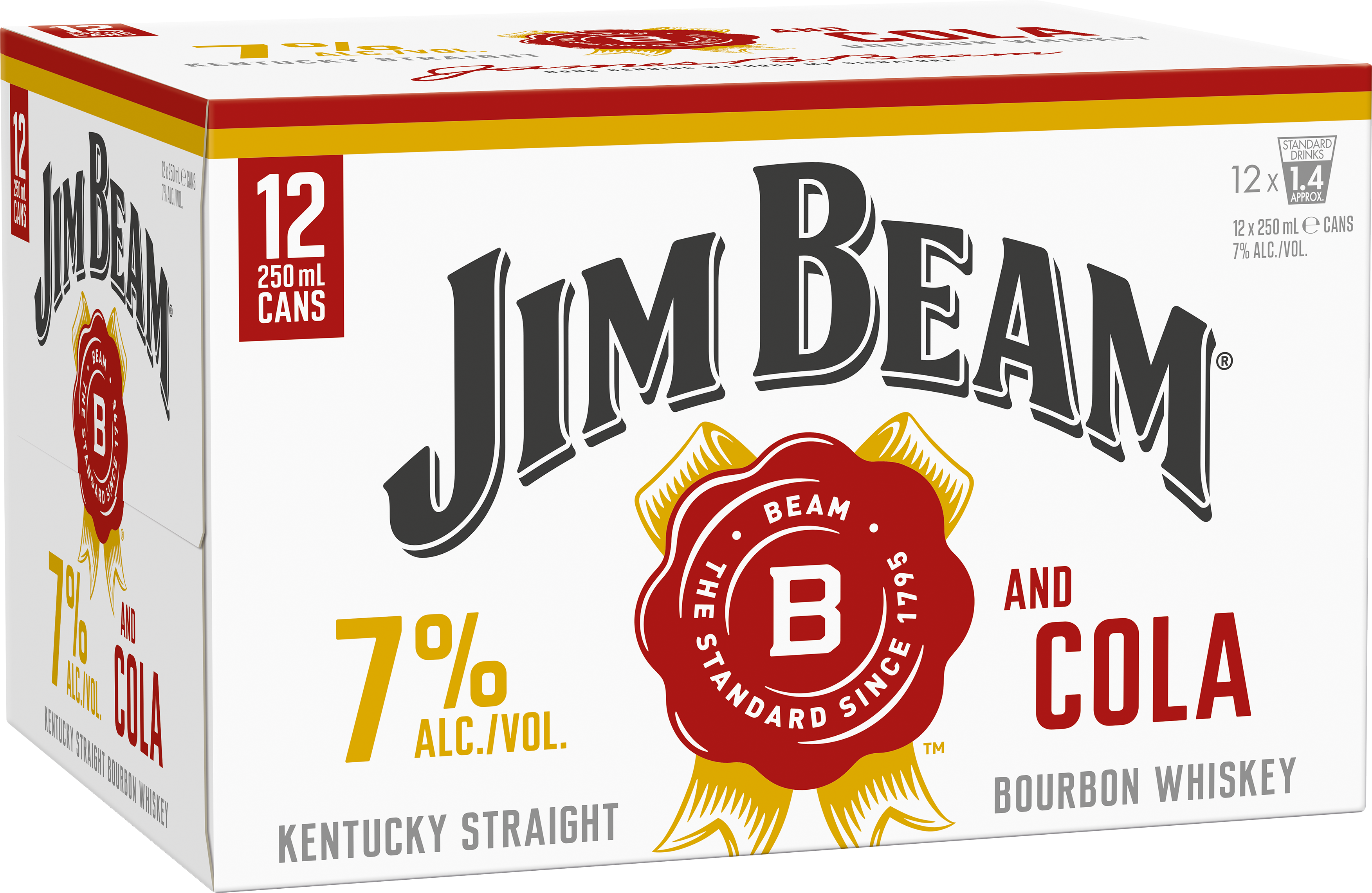 Shop Jim Beam & Cola 7% 12 Pack Cans 250ml at Liquorland