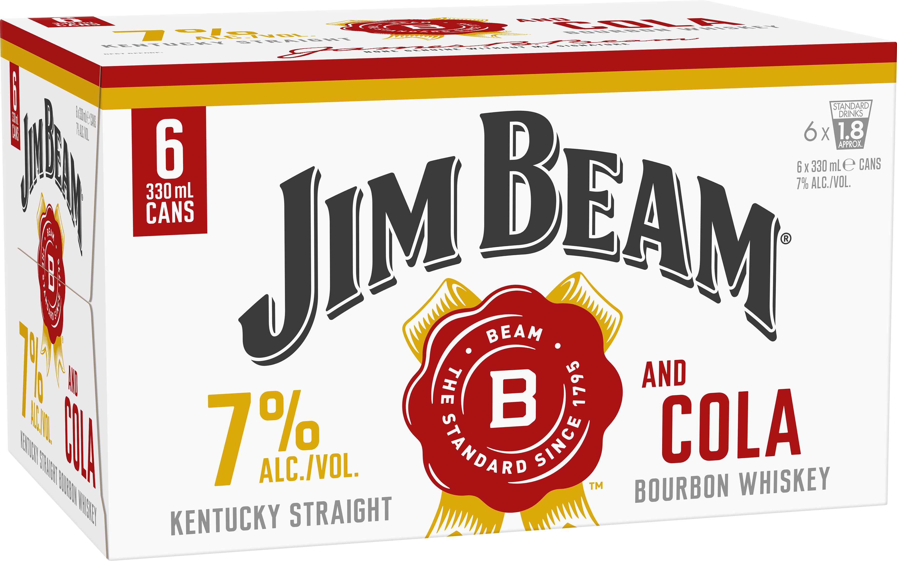 Shop Jim Beam & Cola 7% 6 Pack Cans 330ml at Liquorland