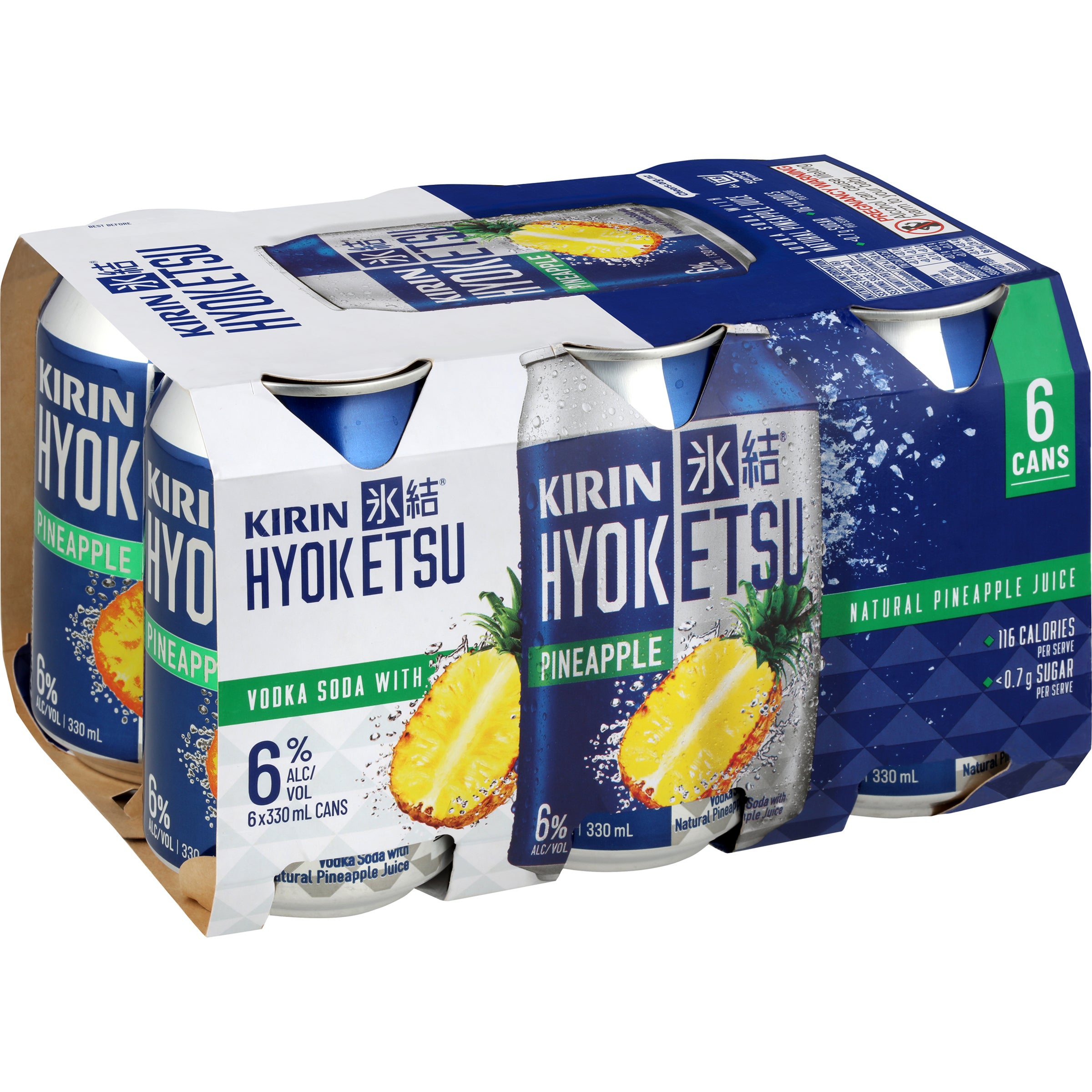 Shop Kirin Hyoketsu Pineapple 6% 6 Pack Cans 330ml at Liquorland