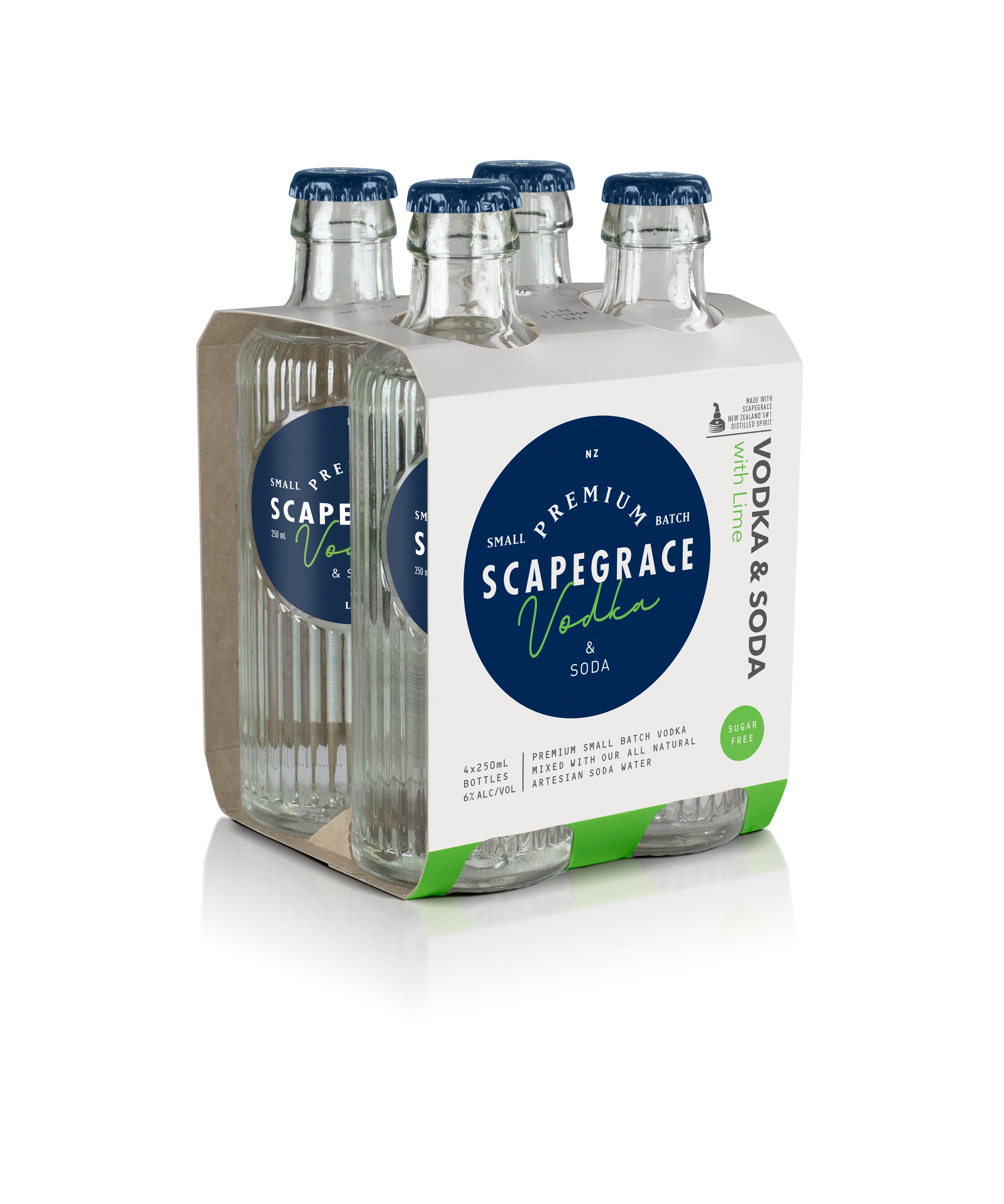 Shop Scapegrace Vodka Soda Lime 7% 4 Pack Bottles 250ml at Liquorland