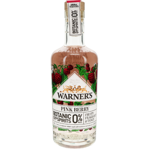 Shop Warners Botanic Garden Spirit 0% Pink Berry Gin 500ml at