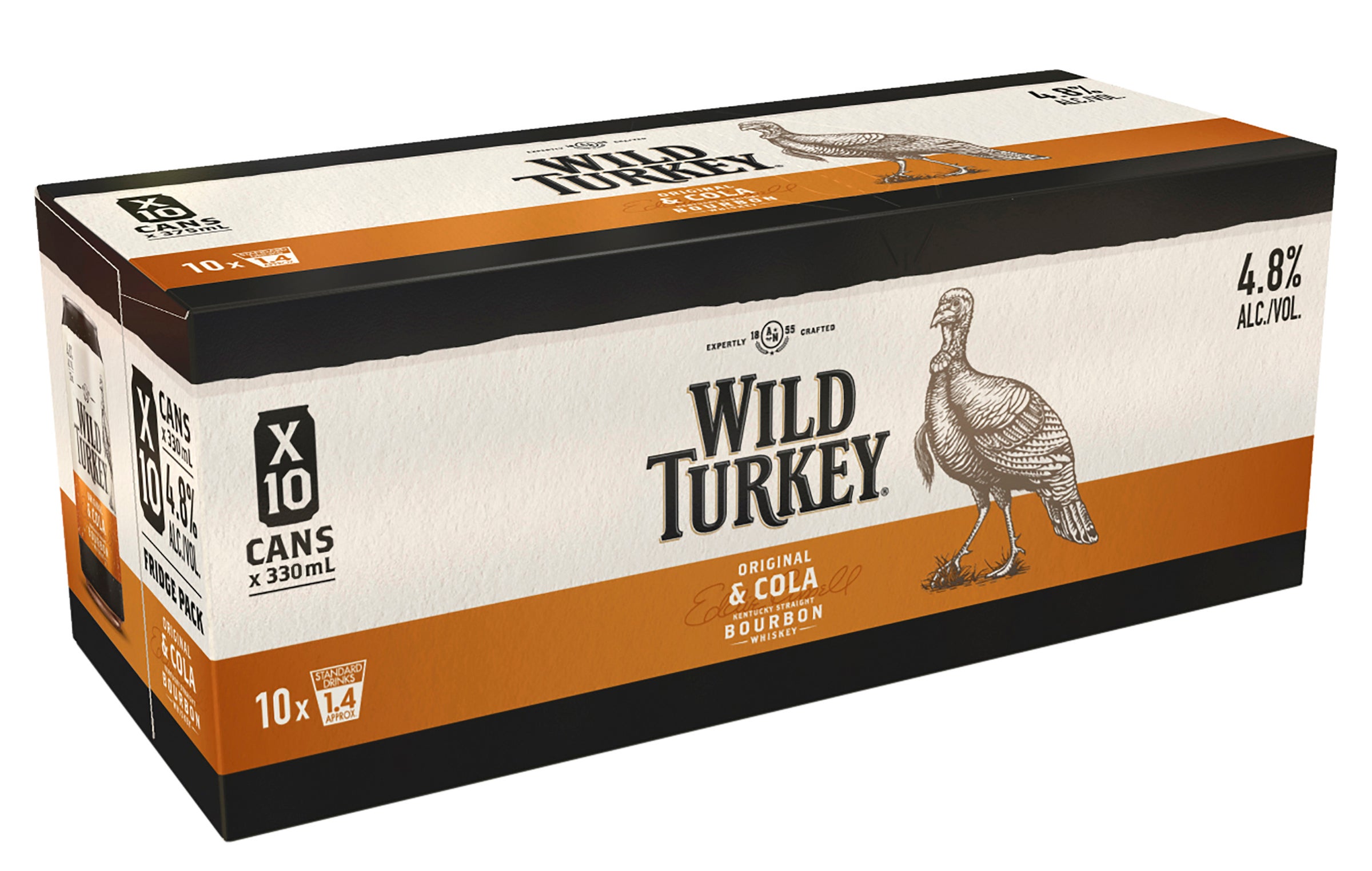 Shop Wild Turkey & Cola 4.8% 10 Pack Cans 330ml at Liquorland